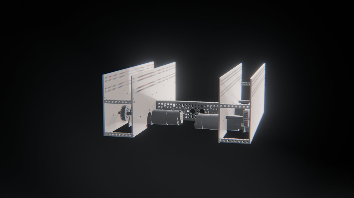 CAD render of the V2 parallel-plate chassis